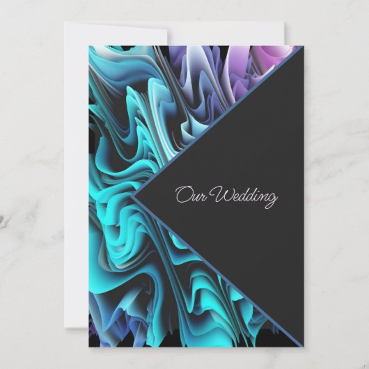 エンチャントカラフル結婚式招待状 招待状 (裏面)