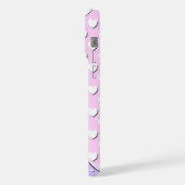 エンチャントカラーバラ、ラベンダー、カスタムモノグラム iPhoneケース (左側面)