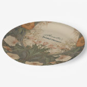 エンチャントガーデンアールヌーボーブライダルシャワー ペーパープレート (アングル)