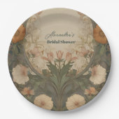 エンチャントガーデンアールヌーボーブライダルシャワー ペーパープレート (正面)