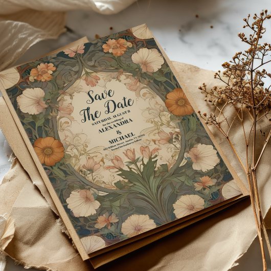 エンチャントガーデンアールヌーボー結婚ズ セーブザデート