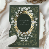 エンチャントガーデンアールヌーボー結婚ズ 箔招待状