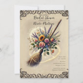 エンチャントガーデンウィッチズブロムスティックブライダルシャワー 招待状 (正面)