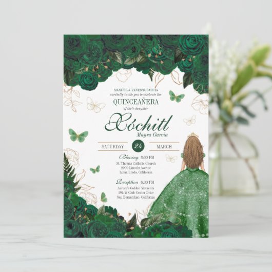 エンチャントガーデンエメラルドグリーンキンセアニェラ 招待状 (スタンド正面)