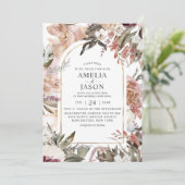 エンチャントガーデンエレガントフローラボホ招待状 招待状 (スタンド正面)