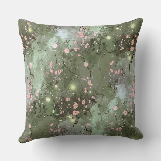 エンチャントガーデンスイート16パターンピンクID1163 クッション (裏面)