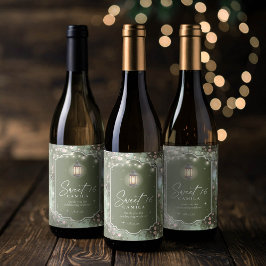 エンチャントガーデンスイート16パターンピンクID1163 ワインラベル