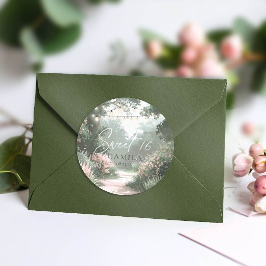 エンチャントガーデンスイート16ピンクID1163 ラウンドシール