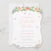 エンチャントガーデンバタフライガールバースデーパーティー 招待状 (正面)