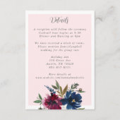 エンチャントガーデンピンク赤面ブルガンディーネイビー エンクロージャーカード (正面)