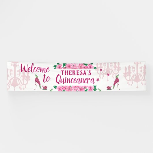 エンチャントガーデンフェアリーシューズ – Lampara rosa zapato 横断幕 (横)