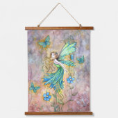 エンチャントガーデンフェアリーファンタジーアートモリーハリソン 吊り下げ型タペストリー (正面)