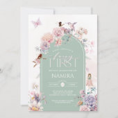 エンチャントガーデンフェアリー最初の誕生日パーティー 招待状 (正面)