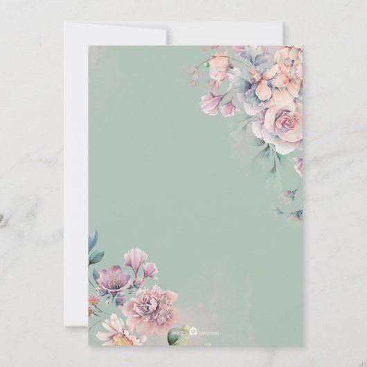 エンチャントガーデンフェアリー最初の誕生日パーティー 招待状 (裏面)