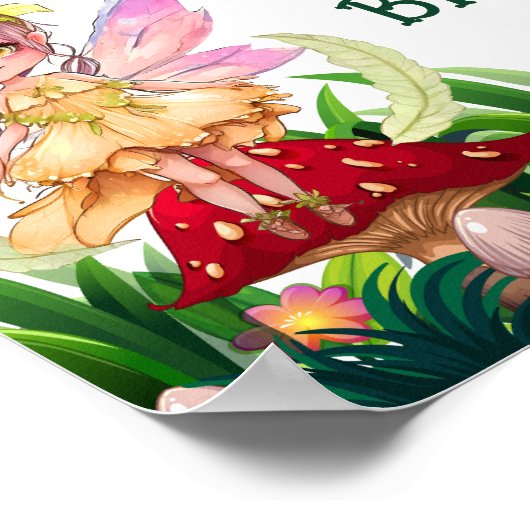 エンチャントガーデンフェアリー誕生日ウェルカムポスター ポスター