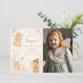 エンチャントガーデンフェアリー誕生日写真 招待状 (スタンド正面)