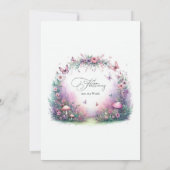 エンチャントガーデンフラッターラブベビーシャワー 招待状 (裏面)