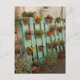 エンチャントガーデンフラワーポット素朴コテージコア ポストカード