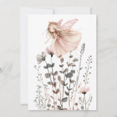 エンチャントガーデンフローラ妖精ガールベビーシャワー 招待状 (裏面)