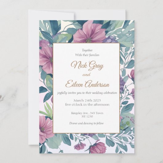 エンチャントガーデンフローラ結婚式招待状 招待状 (正面)