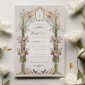 エンチャントガーデンブライダルシャワーヴィンテージ しゃれている 箔招待状