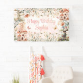 エンチャントガーデンマッシュルームガールの最初の誕生日 横断幕 (インサイチュ)