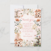 エンチャントガーデンマッシュルームガールズファースト誕生日 サンキューカード (正面)