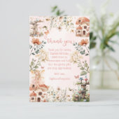 エンチャントガーデンマッシュルームガールズファースト誕生日 サンキューカード (スタンド正面)