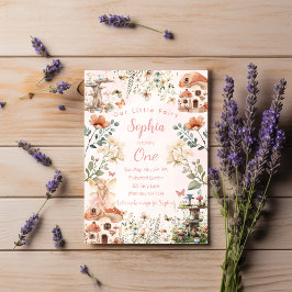 エンチャントガーデンマッシュルームガールズファースト誕生日 招待状