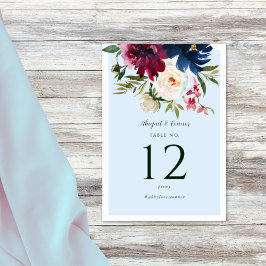 エンチャントガーデンライトブルーブルゴーニュ海軍 テーブルナンバー