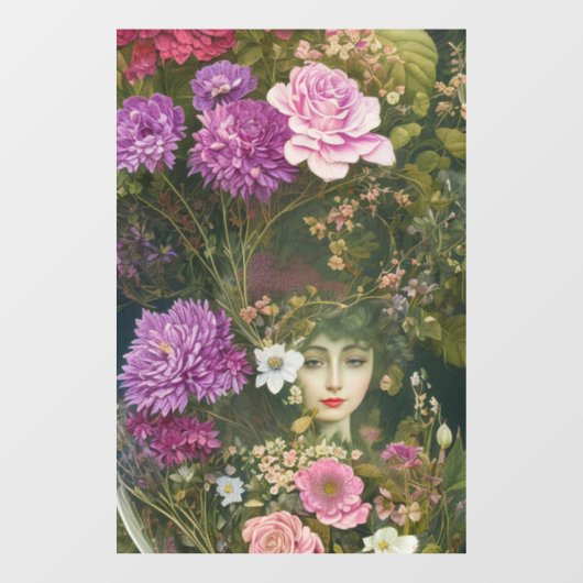 エンチャントガーデンヴィンテージ植物妖精の窓Cl ウィンドウサイン (シート)