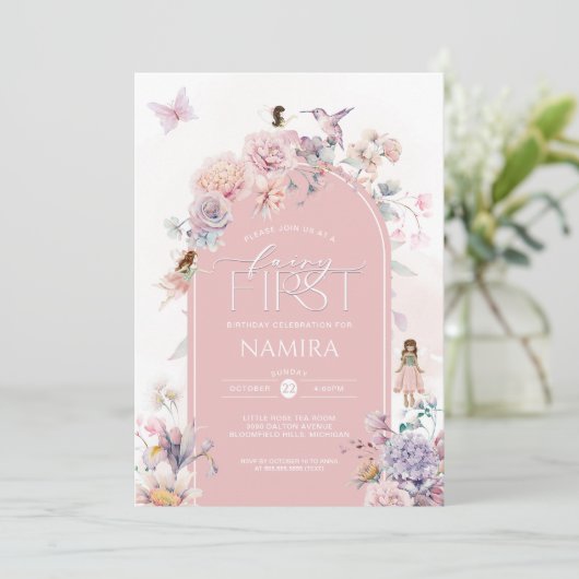 エンチャントガーデン妖精フェアリー最初の誕生日 招待状 (スタンド正面)