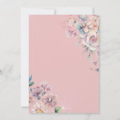 エンチャントガーデン妖精フェアリー最初の誕生日 招待状 (裏面)