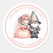 エンチャントガーデン素朴格言結婚ズサンキュー ラウンドシール (正面)