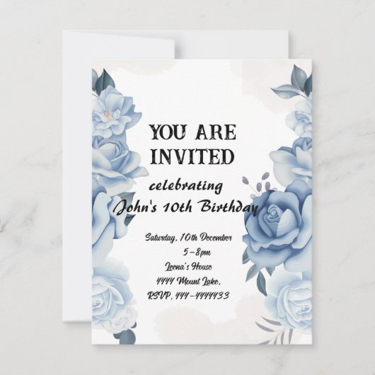 エンチャントガーデン誕生日招待状 シーズンカード (正面)