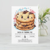 エンチャントガーリーされたオンラインCookie誕生日 招待状 (スタンド正面)