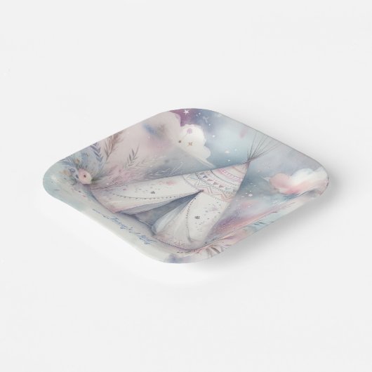 エンチャントガーリーテペースリープバーバースデーパーティー ペーパープレート (傾斜あり)