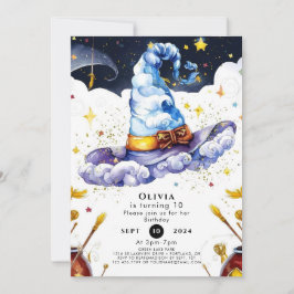 エンチャントキッズおもしろいウィザード誕生日 招待状