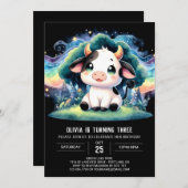 エンチャントキッズカウー誕生日 招待状 (正面/裏面)