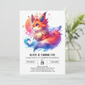 エンチャントキッズキツネ誕生日 招待状 (スタンド正面)