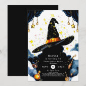 エンチャントキッズパステルウィザード誕生日 招待状 (正面/裏面)