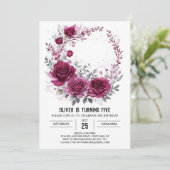 エンチャントキッズブルゴーニュフローラ誕生日 招待状 (スタンド正面)