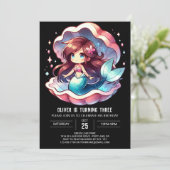 エンチャントキッズマーメイド誕生日 招待状 (スタンド正面)