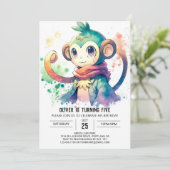 エンチャントキッズモンキー誕生日 招待状 (スタンド正面)