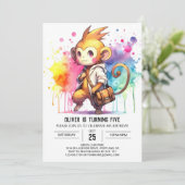 エンチャントキッズモンキー誕生日 招待状 (スタンド正面)