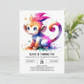 エンチャントキッズモンキー誕生日 招待状 (スタンド正面)