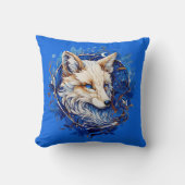 エンチャントキツネと名前をカスタムする クッション (正面)