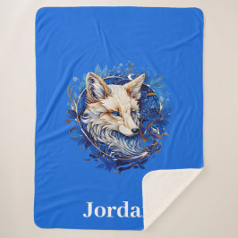 エンチャントキツネと名前をカスタムする シェルパブランケット