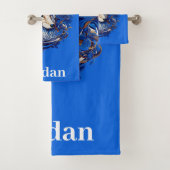 エンチャントキツネと名前をカスタムする バスタオルセット (インサイチュ)