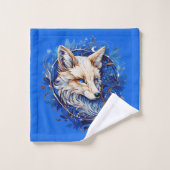 エンチャントキツネと名前をカスタムする バスタオルセット (ウォッシュタオル)